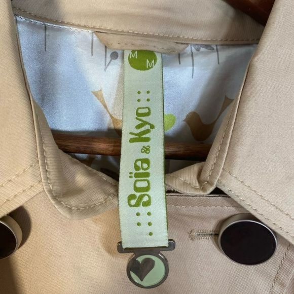 Soia &?Kyi Trench?Coat Sz M - Picture 4 of 14